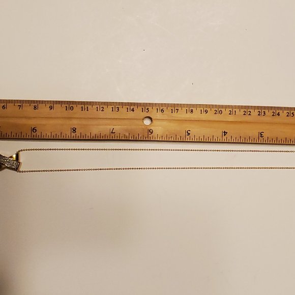 14K   YELLOW   GOLD  DIAMOND   PENDANT - Picture 8 of 9